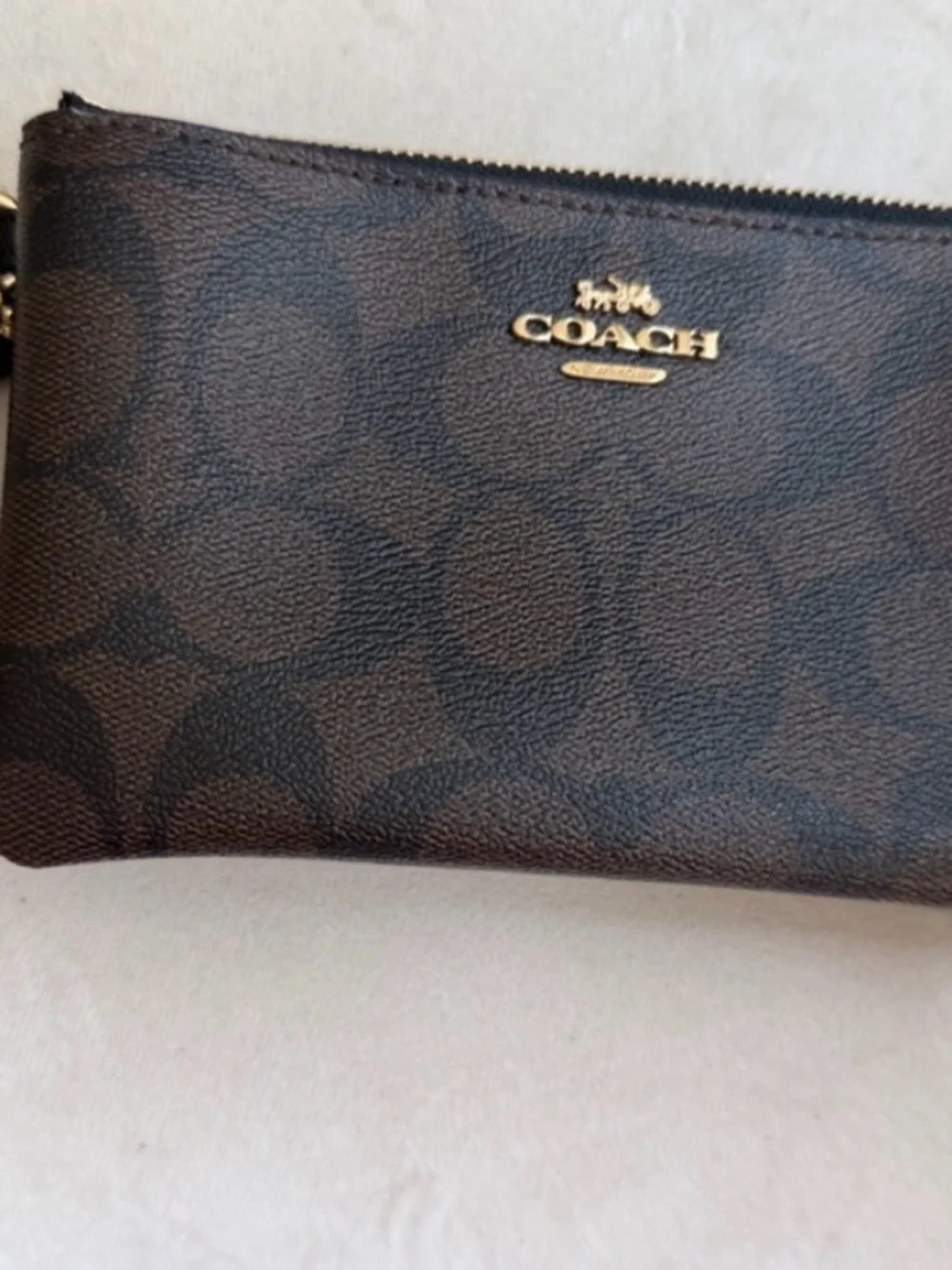 Coach Double Zipper Wristlet